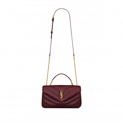 YSL LOULOU TOP-HANDLE IN MATELASSÉ LAMBSKIN 869461AAEAX6197 (25*13*6cm)